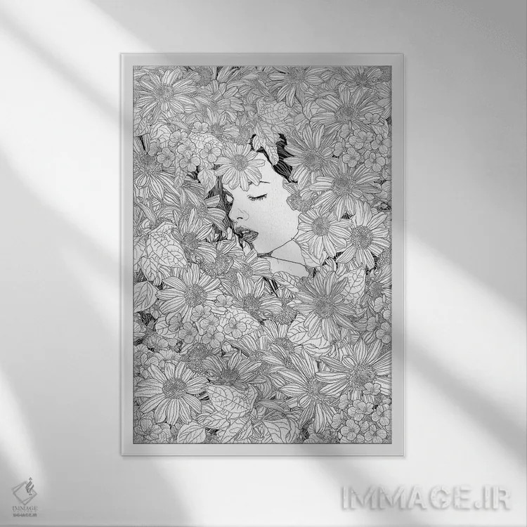 تابلو دکوراتیو به یاد تو اثر پدرو تاپا - نمای قابدار سفید