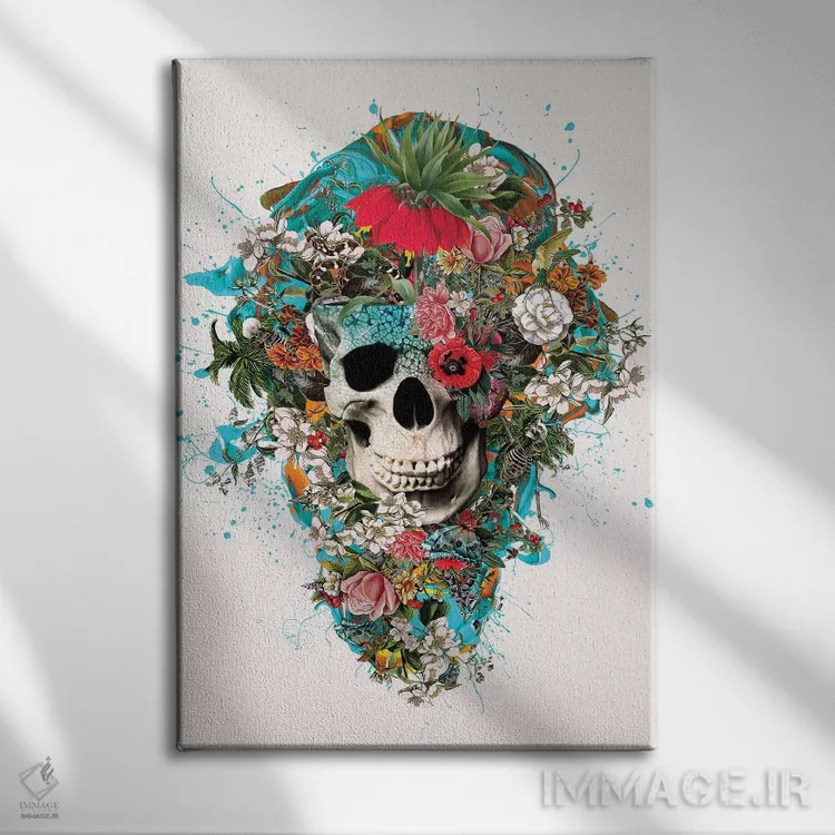تابلو دکوراتیو جمجمه تابستان V اثر ریزا پکر - نمای روبهرو روی دیوار