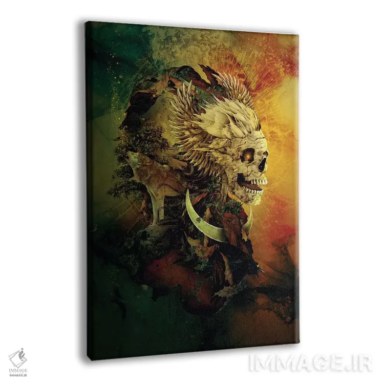 تابلو دکوراتیو شاه جمجمه III اثر ریزا پکر - نمای پرسپکتیو محصول