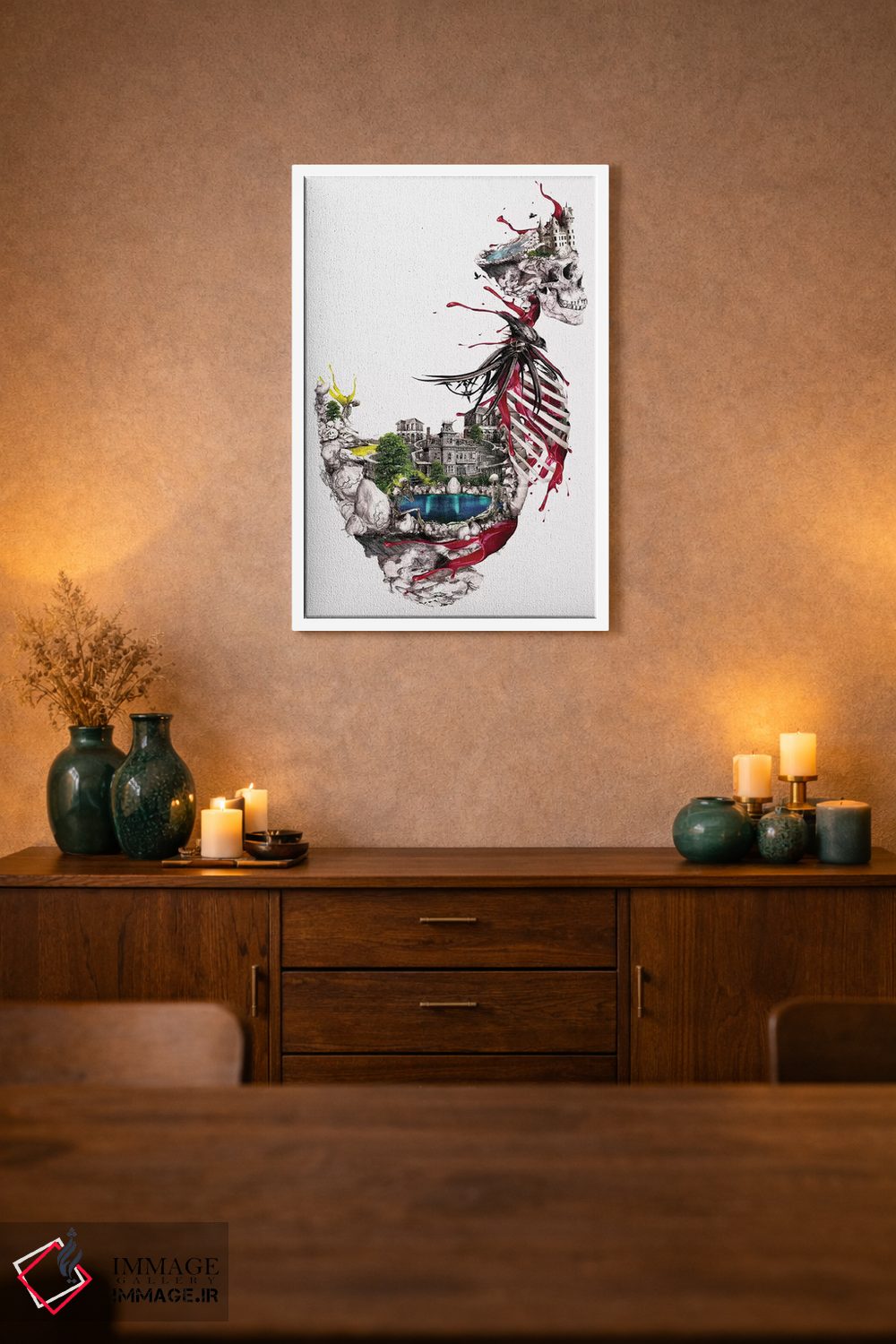 تابلو دکوراتیو جزیره جمجمه اثر ریزا پکر - D2W
