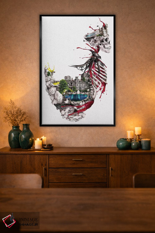 تابلو دکوراتیو جزیره جمجمه اثر ریزا پکر - D3B