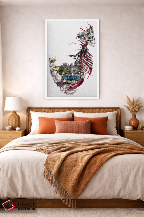 تابلو دکوراتیو جزیره جمجمه اثر ریزا پکر - D4W