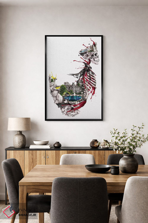 تابلو دکوراتیو جزیره جمجمه اثر ریزا پکر - D5B