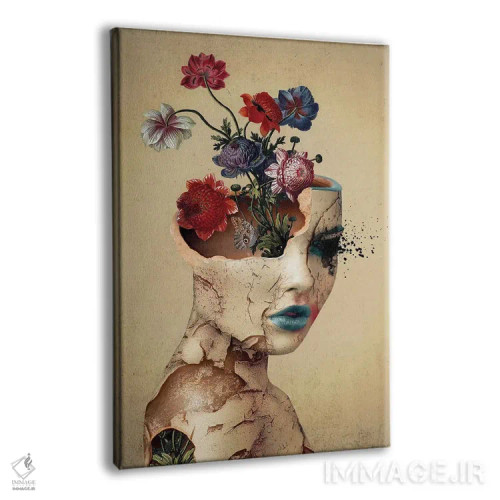 تابلو دکوراتیو زیبایی شکسته اثر ریزا پکر - نمای پرسپکتیو محصول