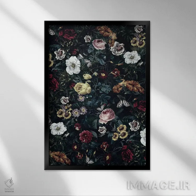 تابلو دکوراتیو باغ گیاه شناسی V اثر ریزا پکر - نمای قابدار مشکی