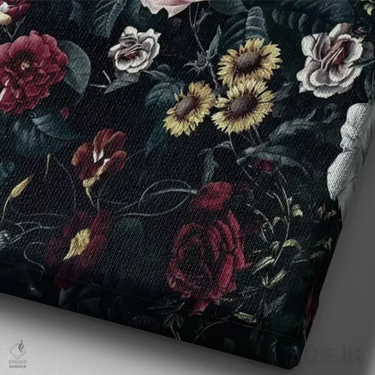 تابلو دکوراتیو باغ گیاه شناسی V اثر ریزا پکر - نمای نزدیک بافت بوم