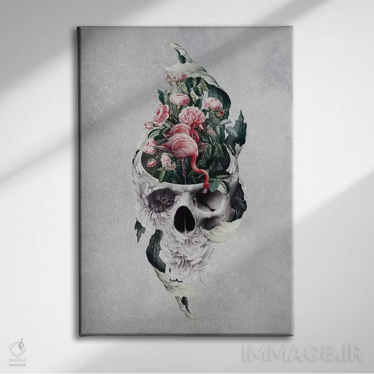 تابلو دکوراتیو زندگی و مرگ اثر ریزا پکر - نمای روبهرو روی دیوار