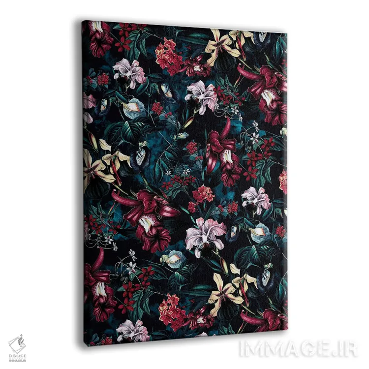 تابلو دکوراتیو شب گلدار اثر ریزا پکر - نمای پرسپکتیو محصول