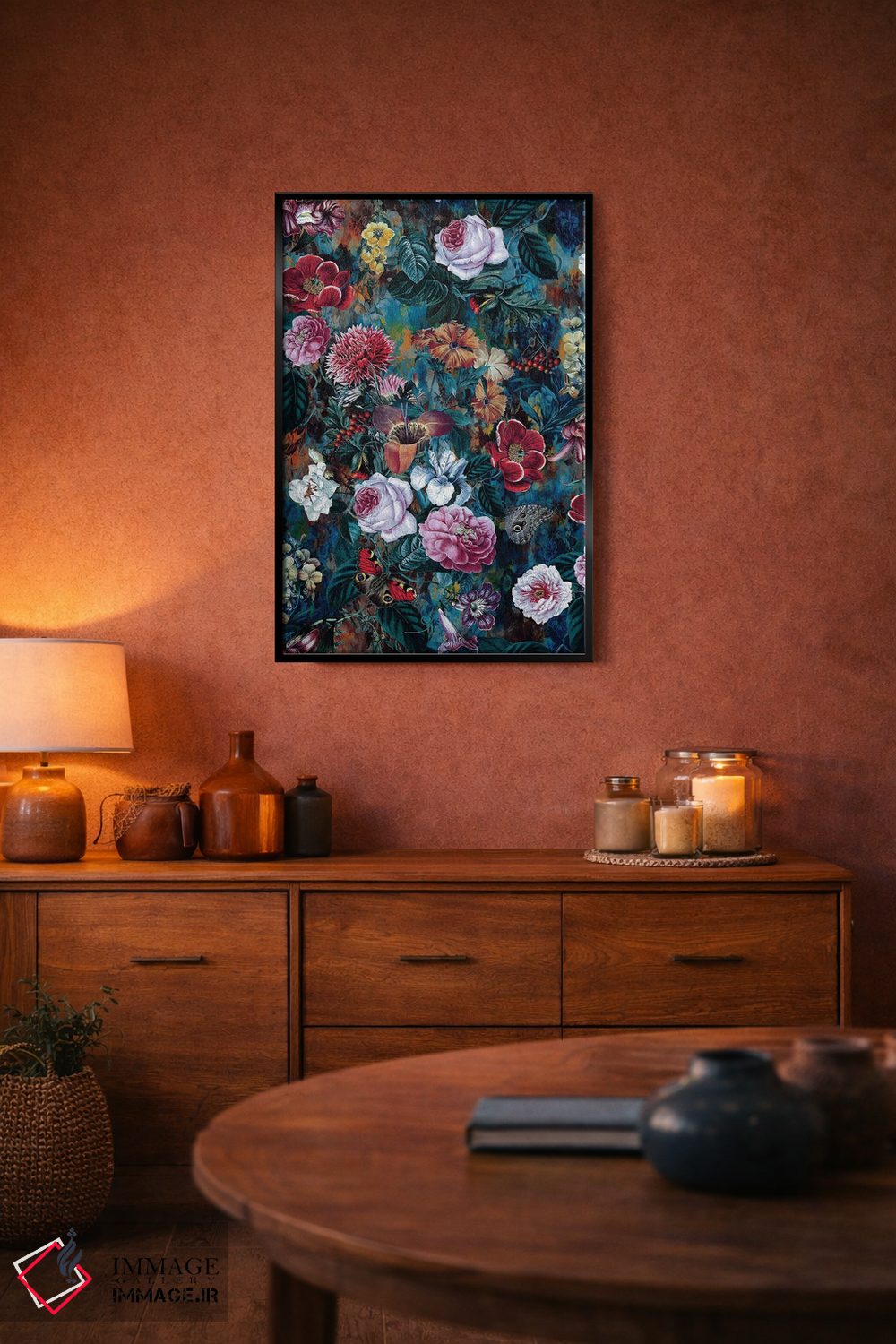 تابلو دکوراتیو رقص گل ها اثر ریزا پکر - D5B