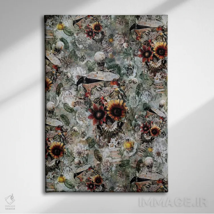 تابلو دکوراتیو باغ جمجمه اثر ریزا پکر - نمای روبهرو روی دیوار