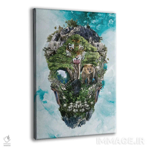 تابلو دکوراتیو طبیعت جمجمه III اثر ریزا پکر - نمای پرسپکتیو محصول