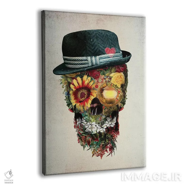 تابلو دکوراتیو عاشق جمجمه اثر ریزا پکر - نمای پرسپکتیو محصول