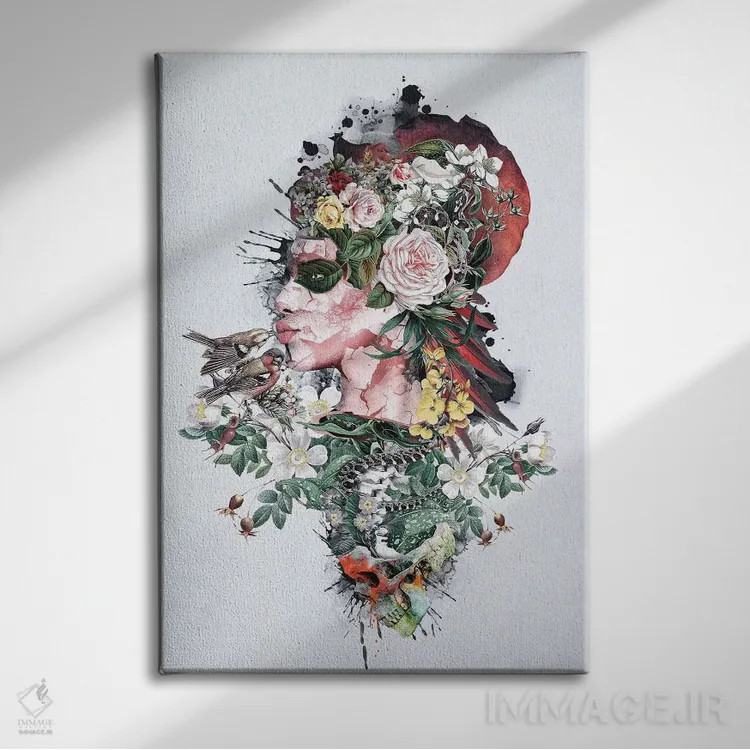 تابلو دکوراتیو ملکه طبیعت اثر ریزا پکر - نمای روبهرو روی دیوار