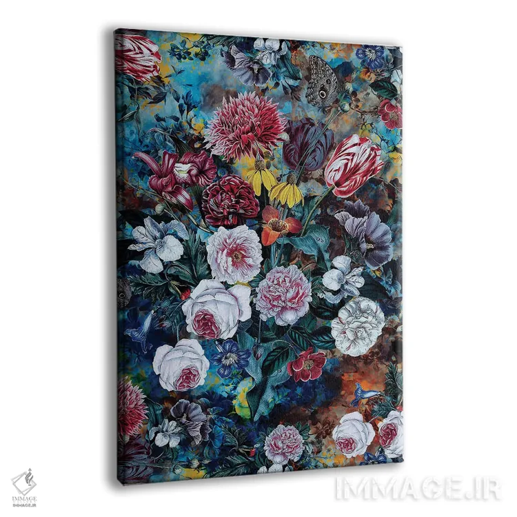 تابلو دکوراتیو طبیعت بی جان گل ها اثر ریزا پکر - نمای پرسپکتیو محصول