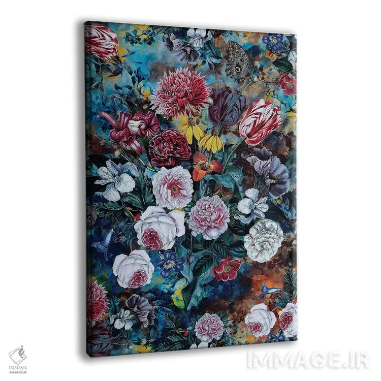 تابلو دکوراتیو طبیعت بی جان گل ها اثر ریزا پکر - نمای پرسپکتیو محصول