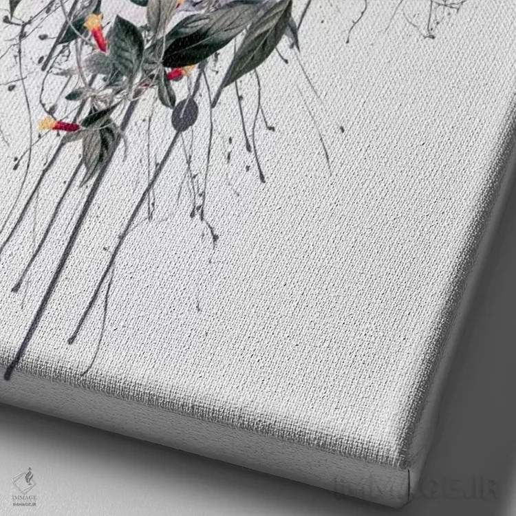 تابلو دکوراتیو من اثر ریزا پکر - نمای نزدیک بافت بوم