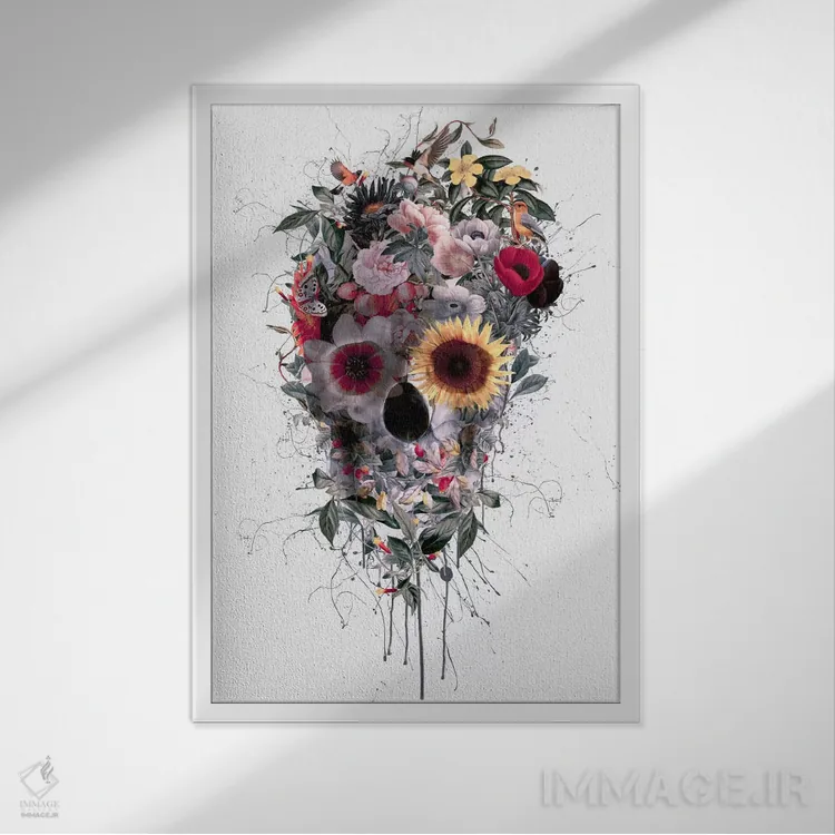 تابلو دکوراتیو من اثر ریزا پکر - نمای قابدار سفید