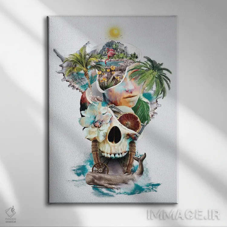 تابلو دکوراتیو رویای تابستان اثر ریزا پکر - نمای روبهرو روی دیوار