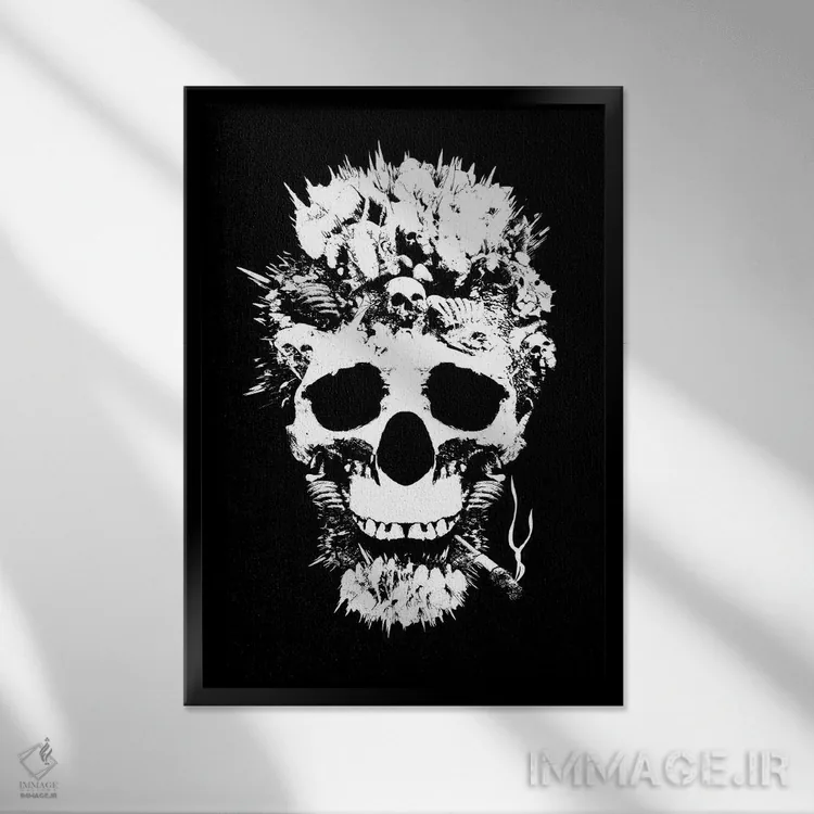 تابلو دکوراتیو زندگی تبهکار اثر ریزا پکر - نمای قابدار مشکی