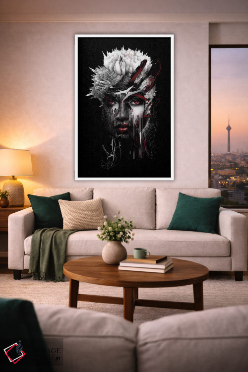 تابلو دکوراتیو چشم قرمز اثر ریزا پکر - D1W