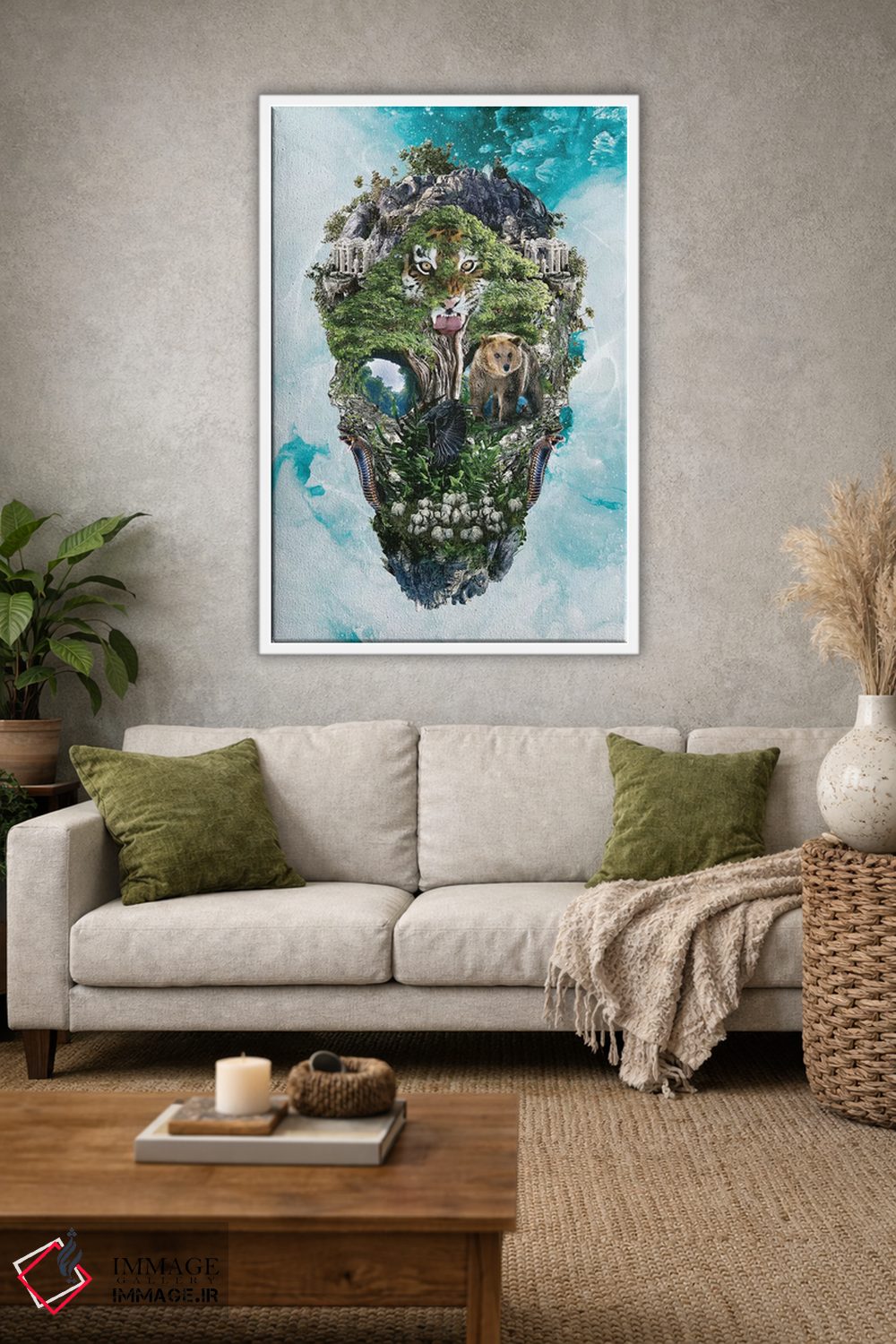 تابلو دکوراتیو طبیعت جمجمه III اثر ریزا پکر - D1W