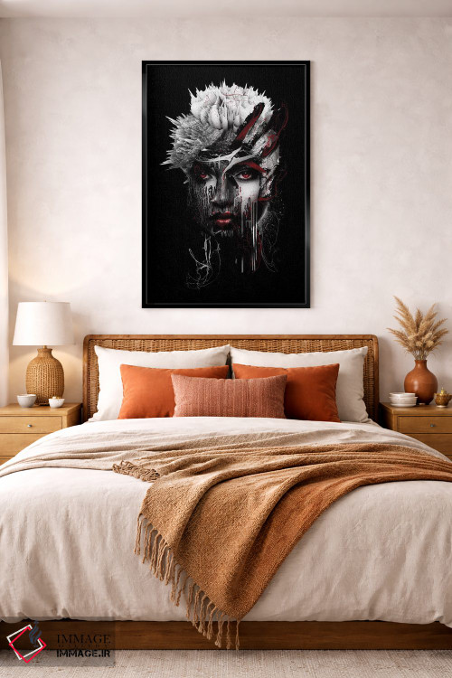 تابلو دکوراتیو چشم قرمز اثر ریزا پکر - D4B