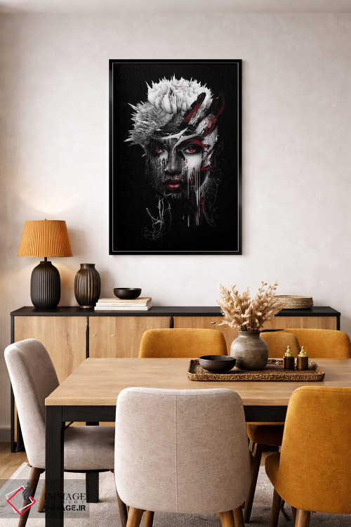 تابلو دکوراتیو چشم قرمز اثر ریزا پکر - D5B