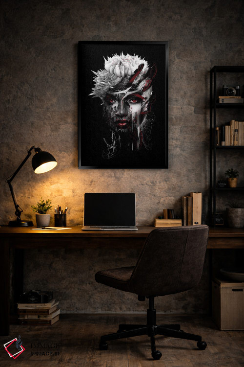 تابلو دکوراتیو چشم قرمز اثر ریزا پکر - D6B