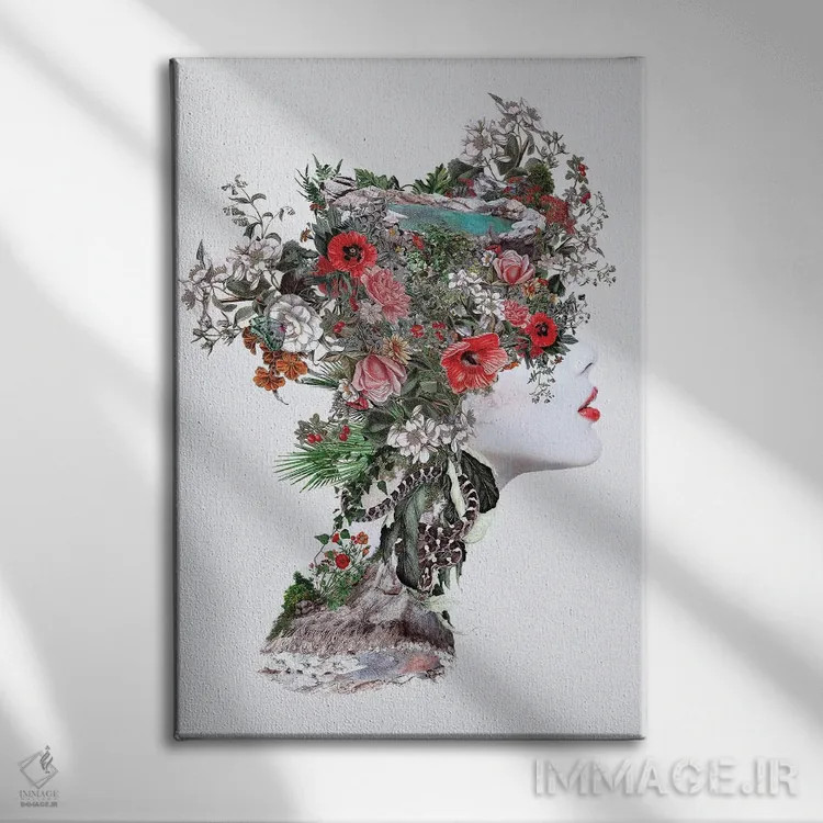 تابلو دکوراتیو زن III اثر ریزا پکر - نمای روبهرو روی دیوار