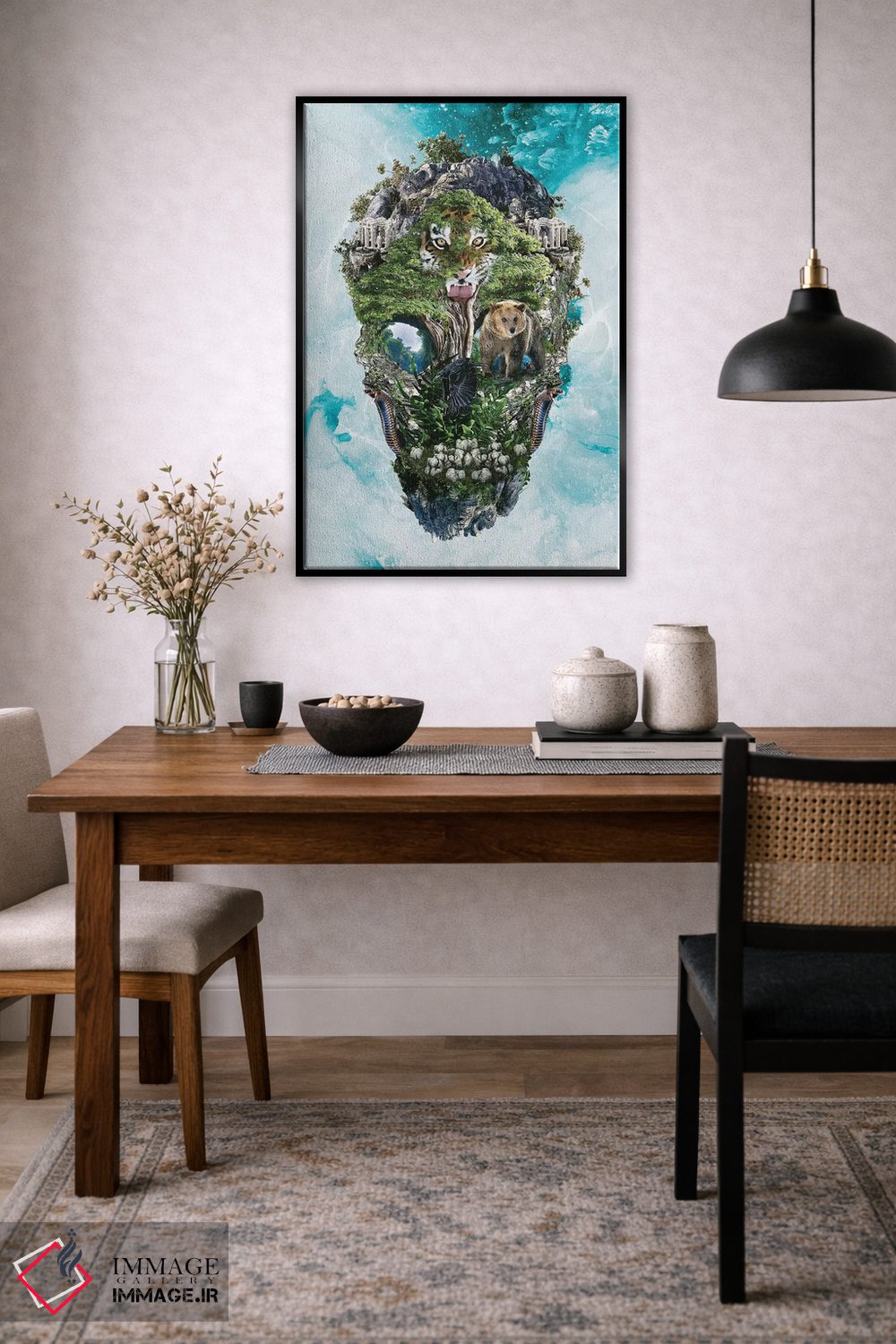 تابلو دکوراتیو طبیعت جمجمه III اثر ریزا پکر - D6B