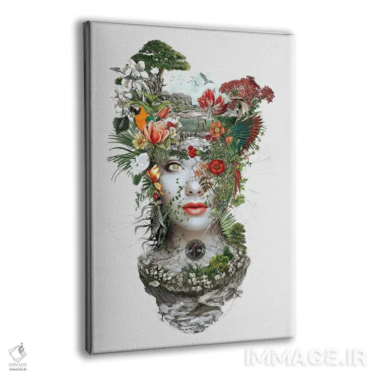 تابلو دکوراتیو زن I اثر ریزا پکر - نمای پرسپکتیو محصول