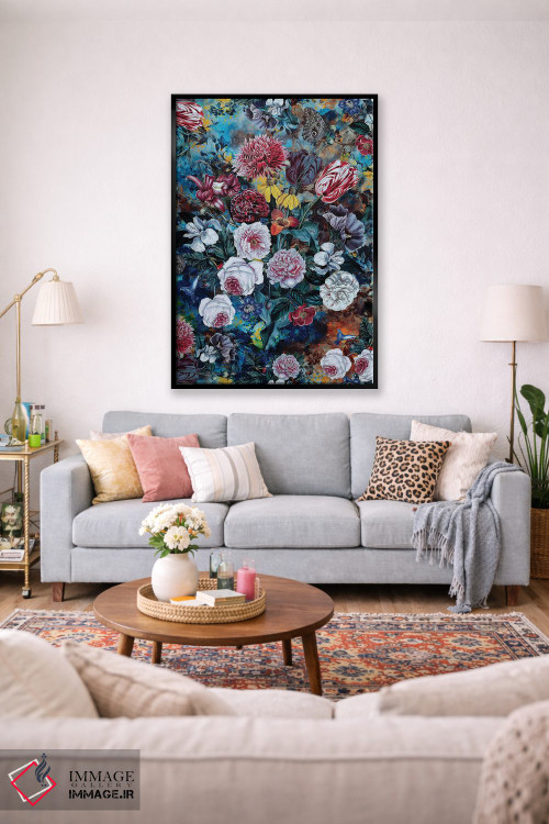 تابلو دکوراتیو طبیعت بی جان گل ها اثر ریزا پکر - D2B