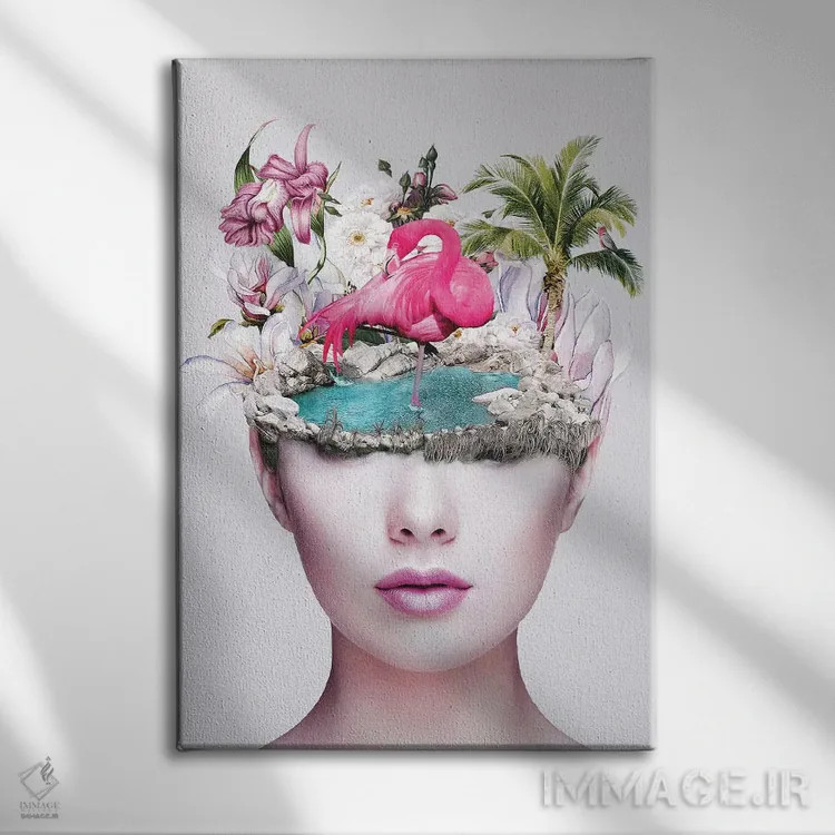 تابلو دکوراتیو زن II اثر ریزا پکر - نمای روبهرو روی دیوار