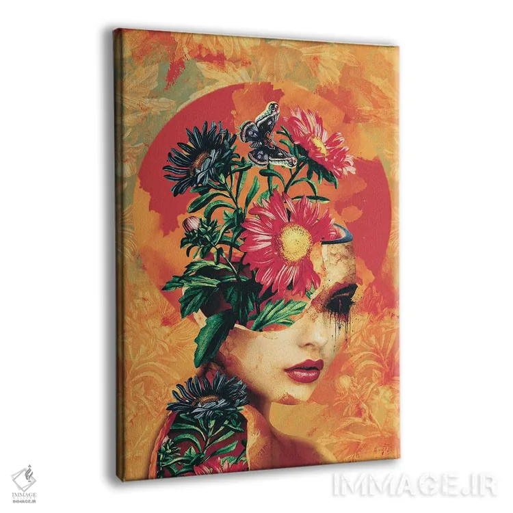 تابلو دکوراتیو شکسته اثر ریزا پکر - نمای پرسپکتیو محصول