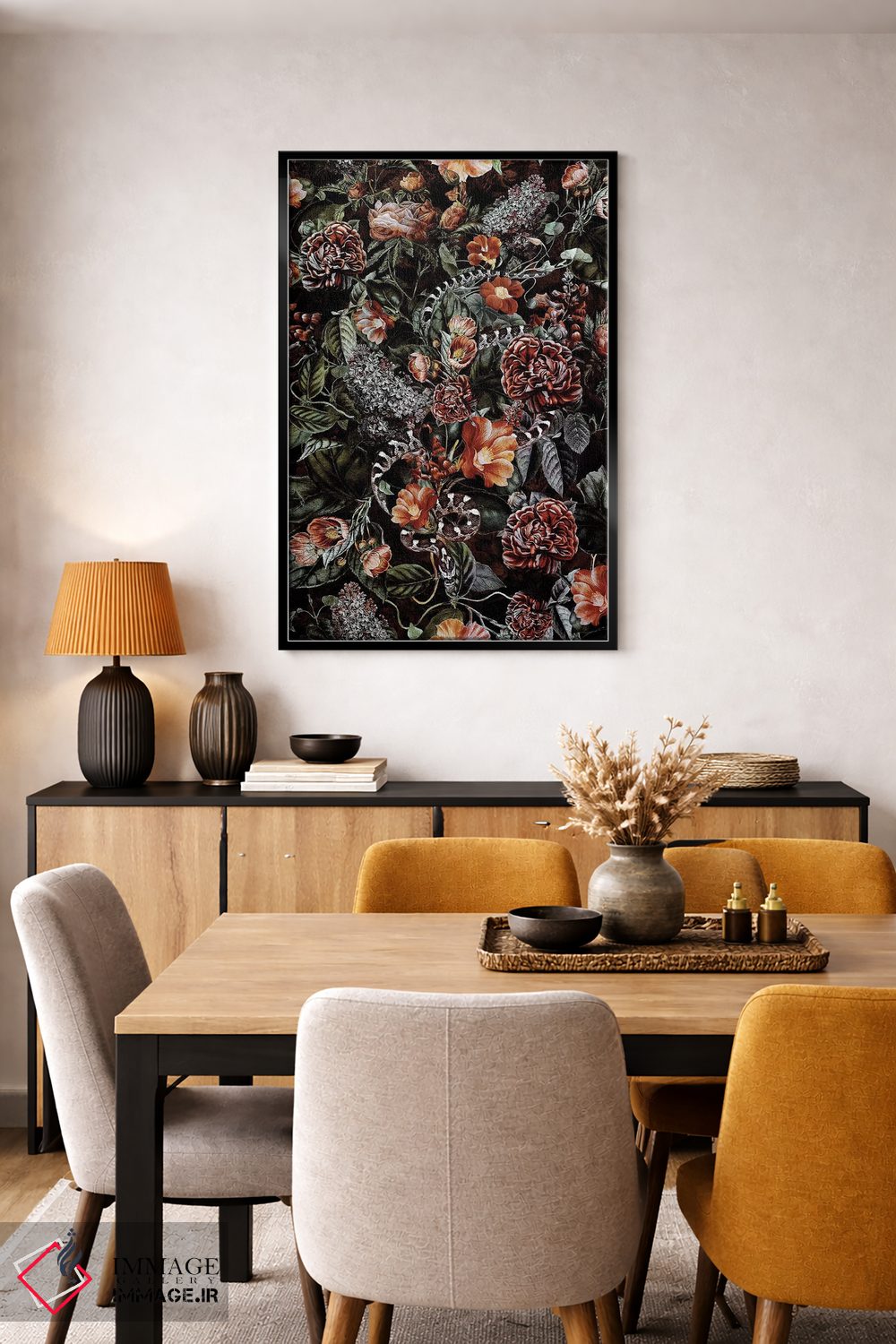 تابلو دکوراتیو مار اثر ریزا پکر - D6B