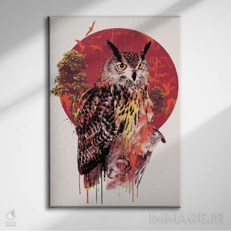 تابلو دکوراتیو بومه IV اثر ریزا پکر - نمای روبهرو روی دیوار