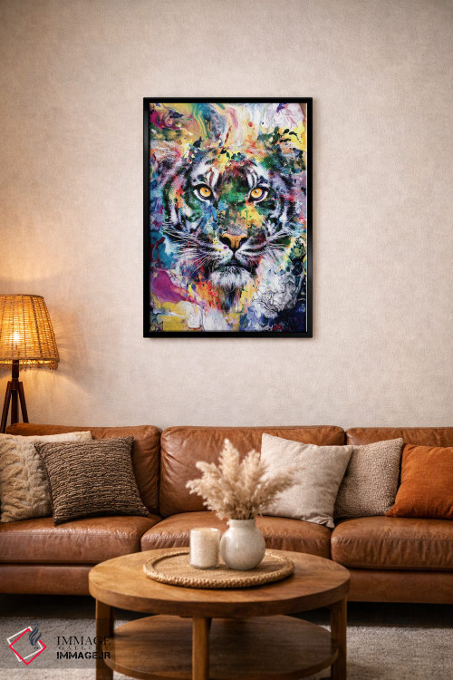 تابلو دکوراتیو ببر VII اثر ریزا پکر - D3B