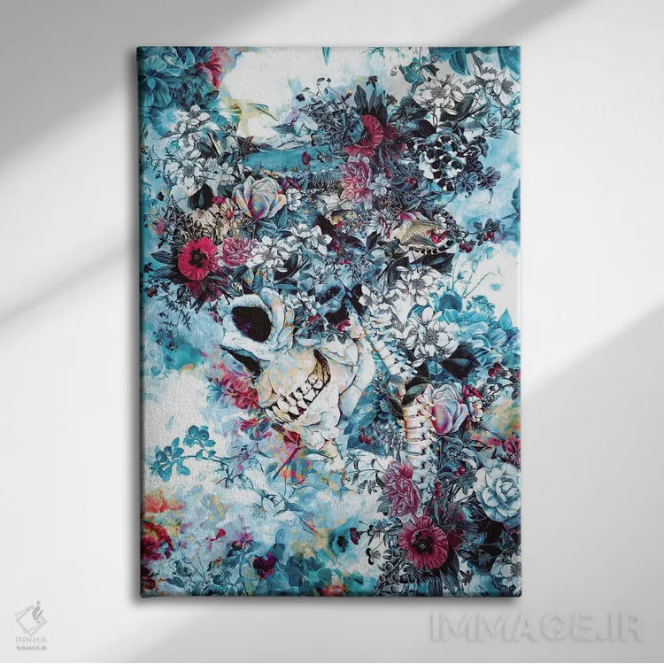 تابلو دکوراتیو ملکه جمجمه II اثر ریزا پکر - نمای روبهرو روی دیوار