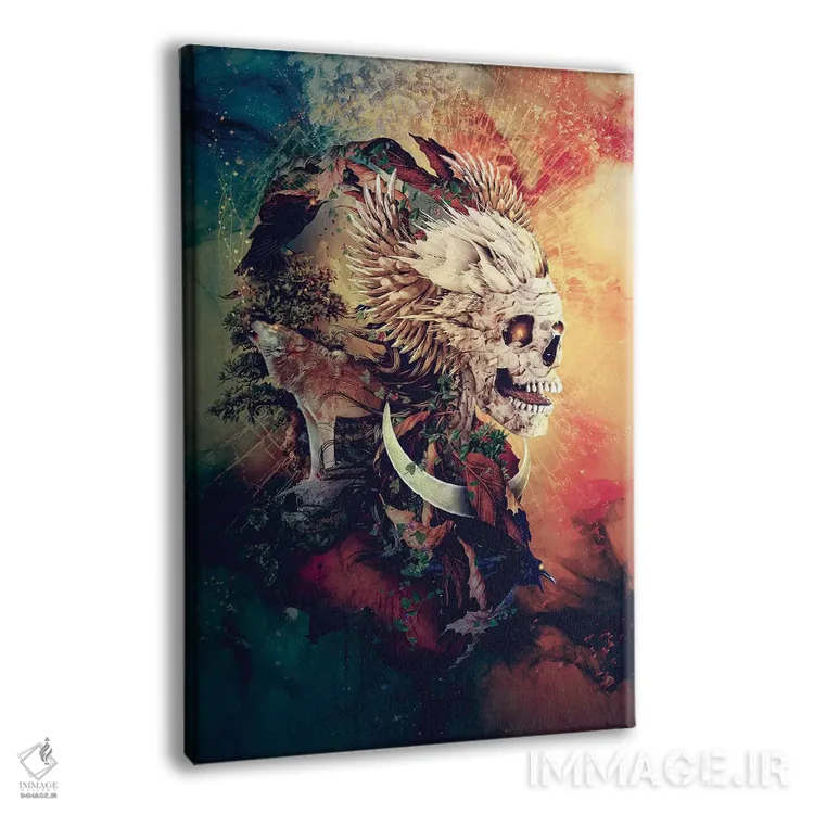 تابلو دکوراتیو شاه جمجمه III اثر ریزا پکر - نمای پرسپکتیو محصول