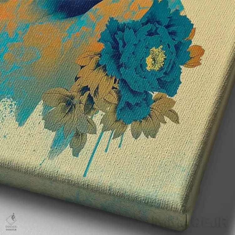 تابلو دکوراتیو شکسته II اثر ریزا پکر - نمای نزدیک بافت بوم