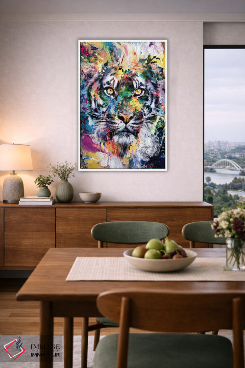 تابلو دکوراتیو ببر VII اثر ریزا پکر - D6W