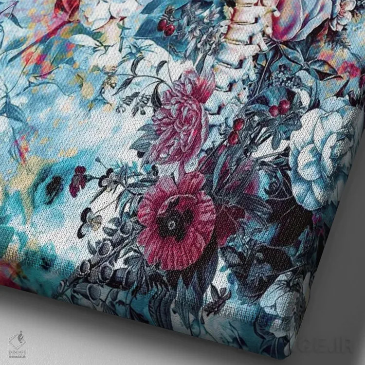 تابلو دکوراتیو ملکه جمجمه II اثر ریزا پکر - نمای نزدیک بافت بوم