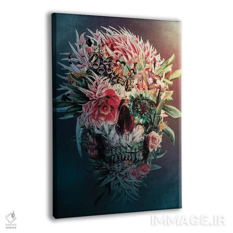 تابلو دکوراتیو جمجمه بازسازی II اثر ریزا پکر - نمای پرسپکتیو محصول