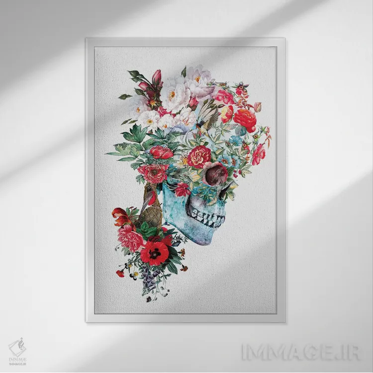 تابلو دکوراتیو یادگاری مرگ XI اثر ریزا پکر - نمای قابدار سفید