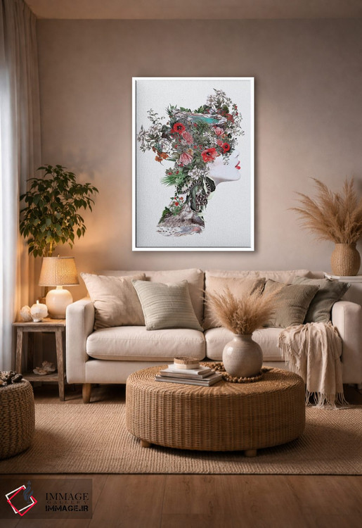 تابلو دکوراتیو زن III اثر ریزا پکر - D3W