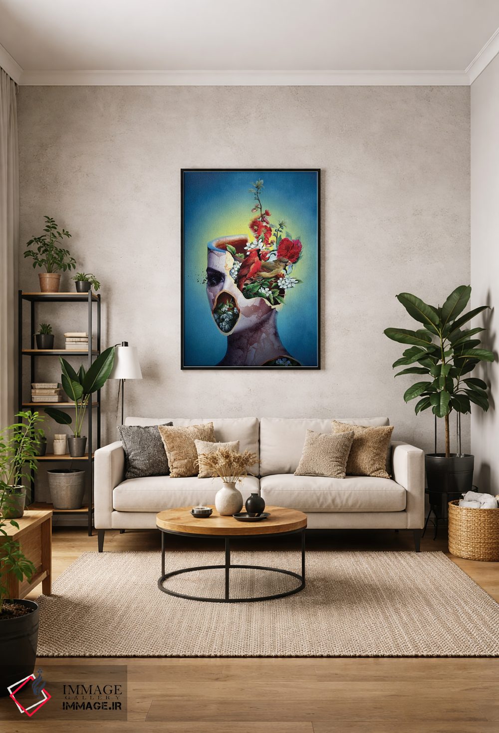 تابلو دکوراتیو شکسته II اثر ریزا پکر - D2B