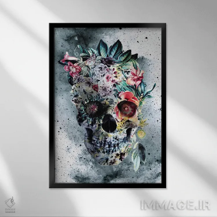 تابلو دکوراتیو یادگاری تو انسان هستی اثر ریزا پکر - نمای قابدار مشکی