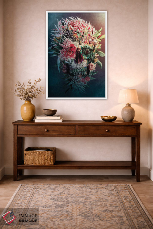 تابلو دکوراتیو جمجمه بازسازی II اثر ریزا پکر - D2W