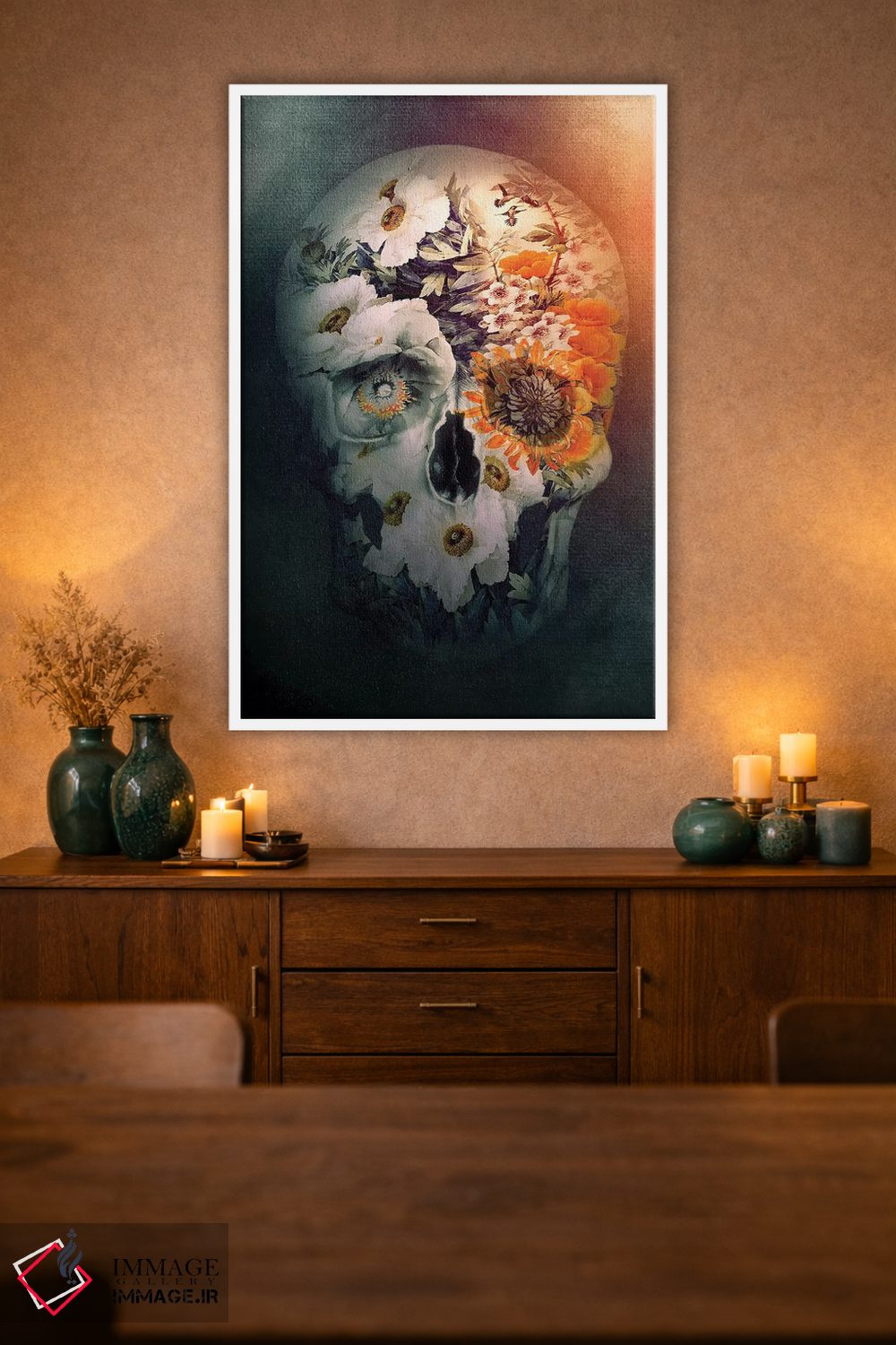 تابلو دکوراتیو طبیعت بی جان جمجمه اثر ریزا پکر - D2W