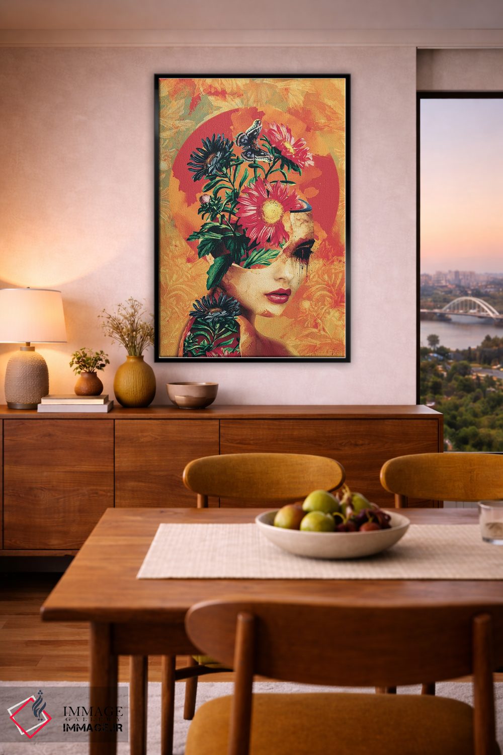 تابلو دکوراتیو شکسته اثر ریزا پکر - D6B